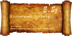 Esztergomi Szilvia névjegykártya